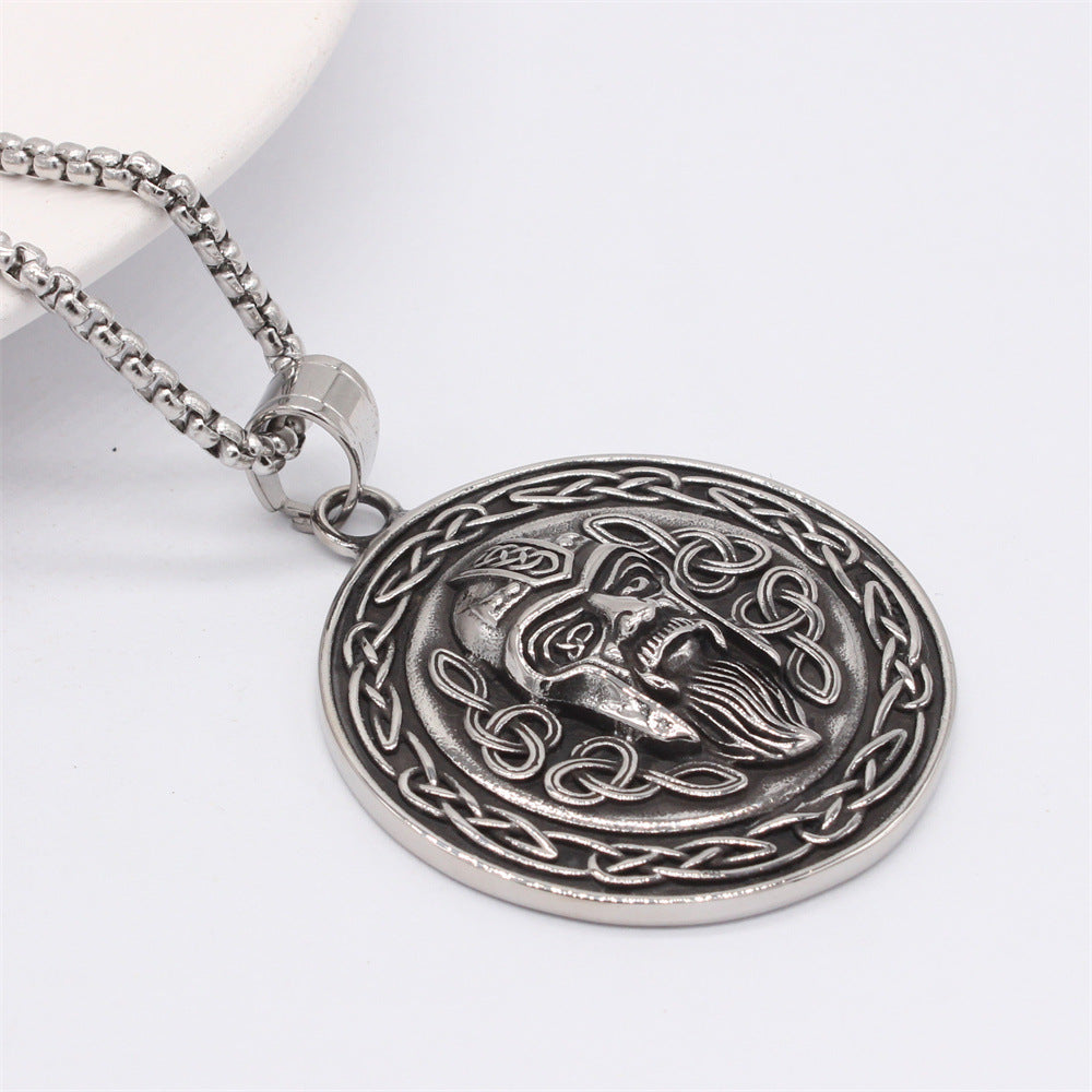 Planderful Premium Viking Pendant Titanium Steel Unisex Necklace For Men And Women Nordic Charm