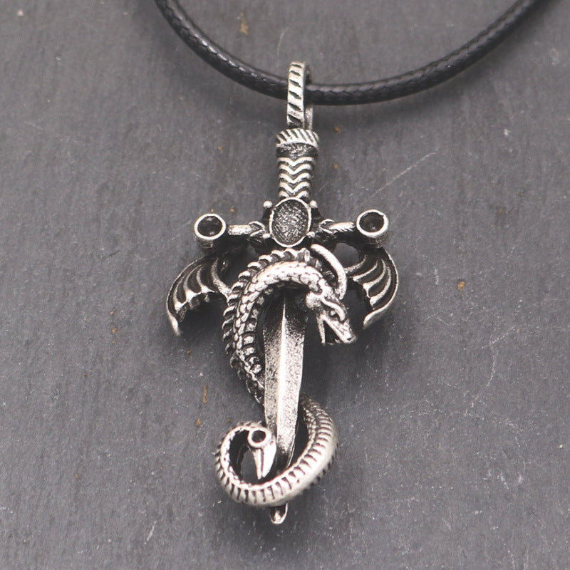 Planderful Dragon Sword Necklace For Men And Women Custom