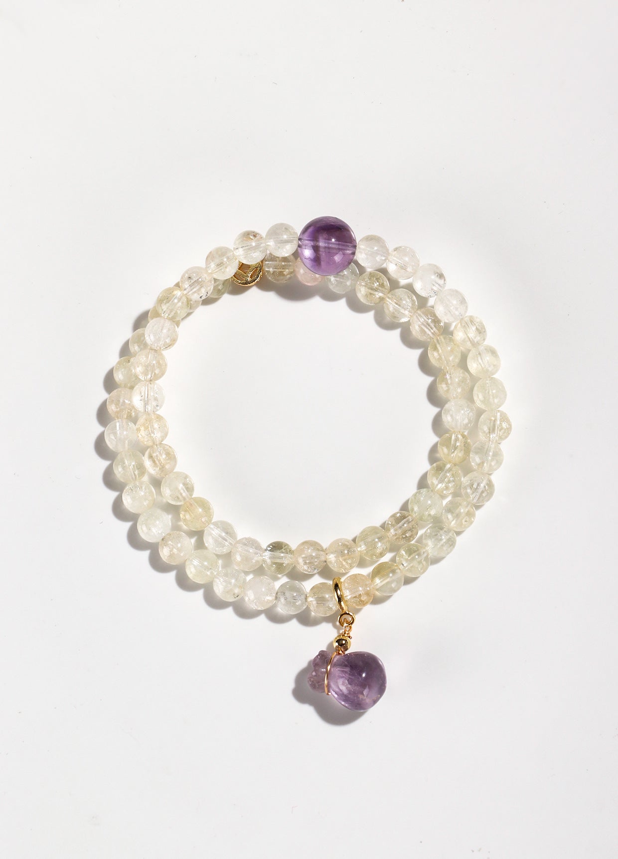 Planderful Fortune's Favor Bracelet – Elegant Natural Yellow Asai Beads