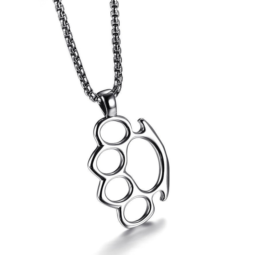 Cross-Border E-Commerce Jewelry Simple Men's Pendant Steel Color Animal Footprint Pendant