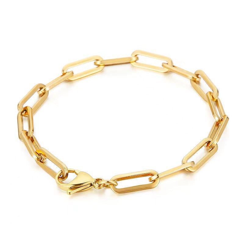 Planderful Jewelry Titanium Steel Chain Necklace For Men And Women Hip Hop Style