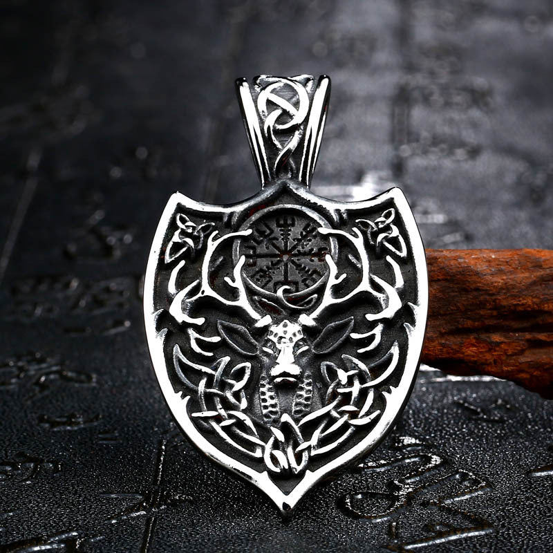 Nordic Viking Totem Retro Titanium Steel Pendant for Men – Personalized Stainless Steel Jewelry, Wholesale Collection