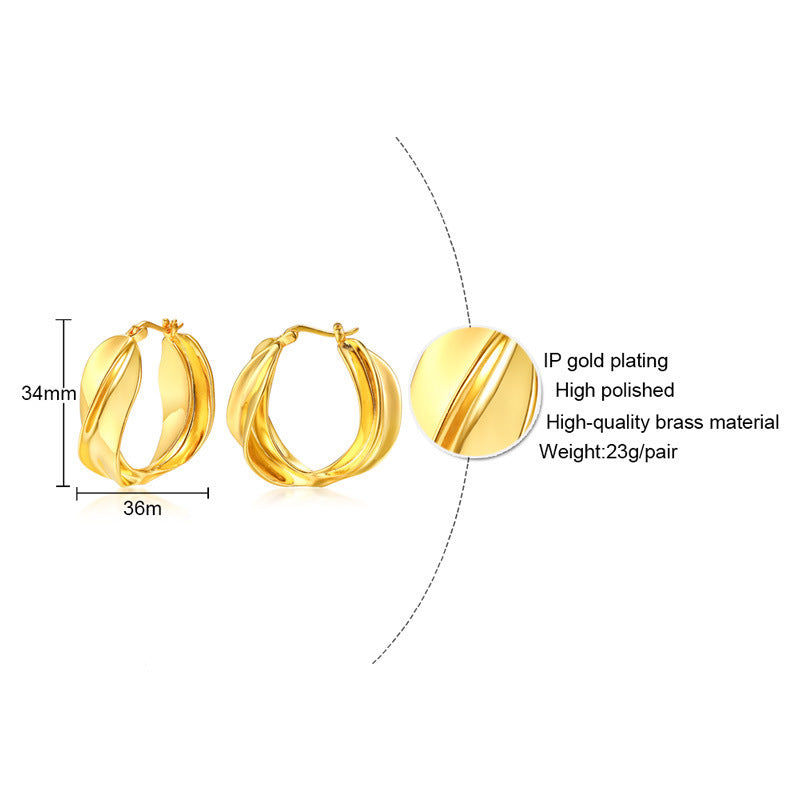 Earrings Foreign Trade Jewelry Wholesale Copper Gold Models