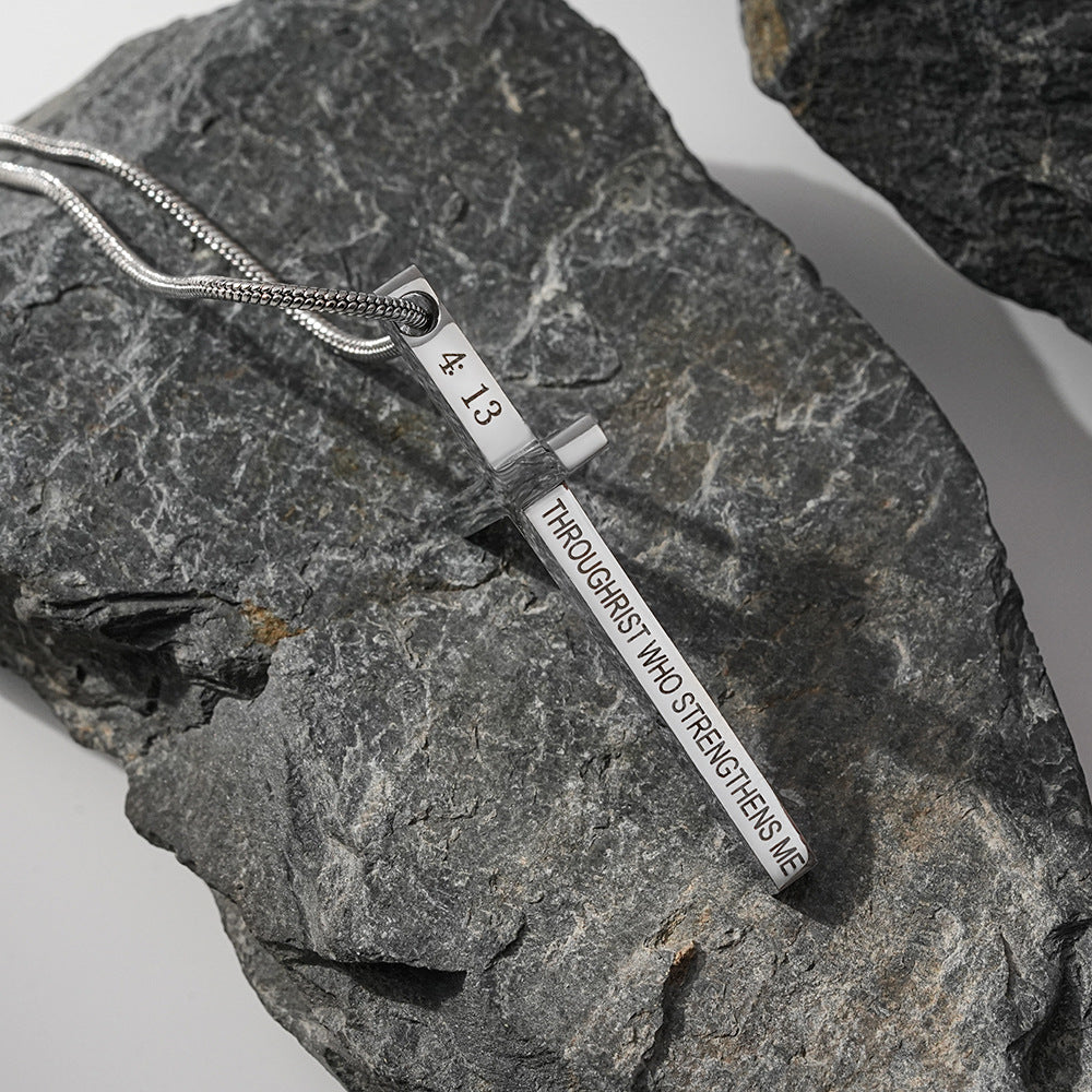 Planderful Titanium Steel Men Cross Necklace Hip Hop