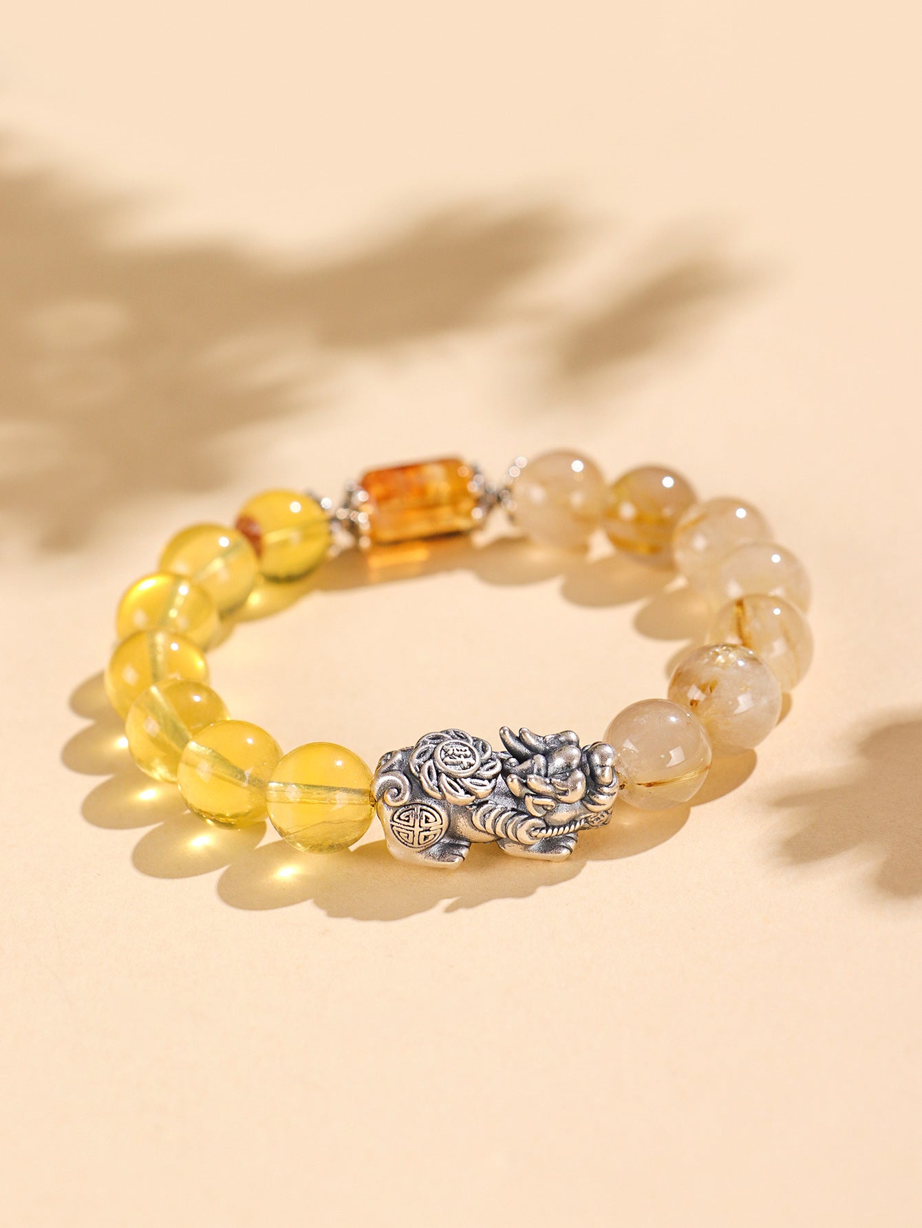 Planderful Fortune's Favor Bracelet – Unique Citrine Design with Crystal Accents