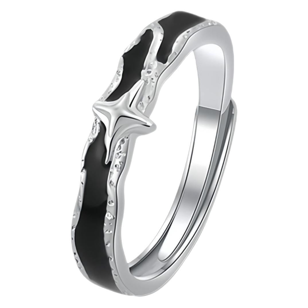 Planderful Everyday Genie Sterling Silver Lone Star Ring For Men Adjustable High End Jewelry