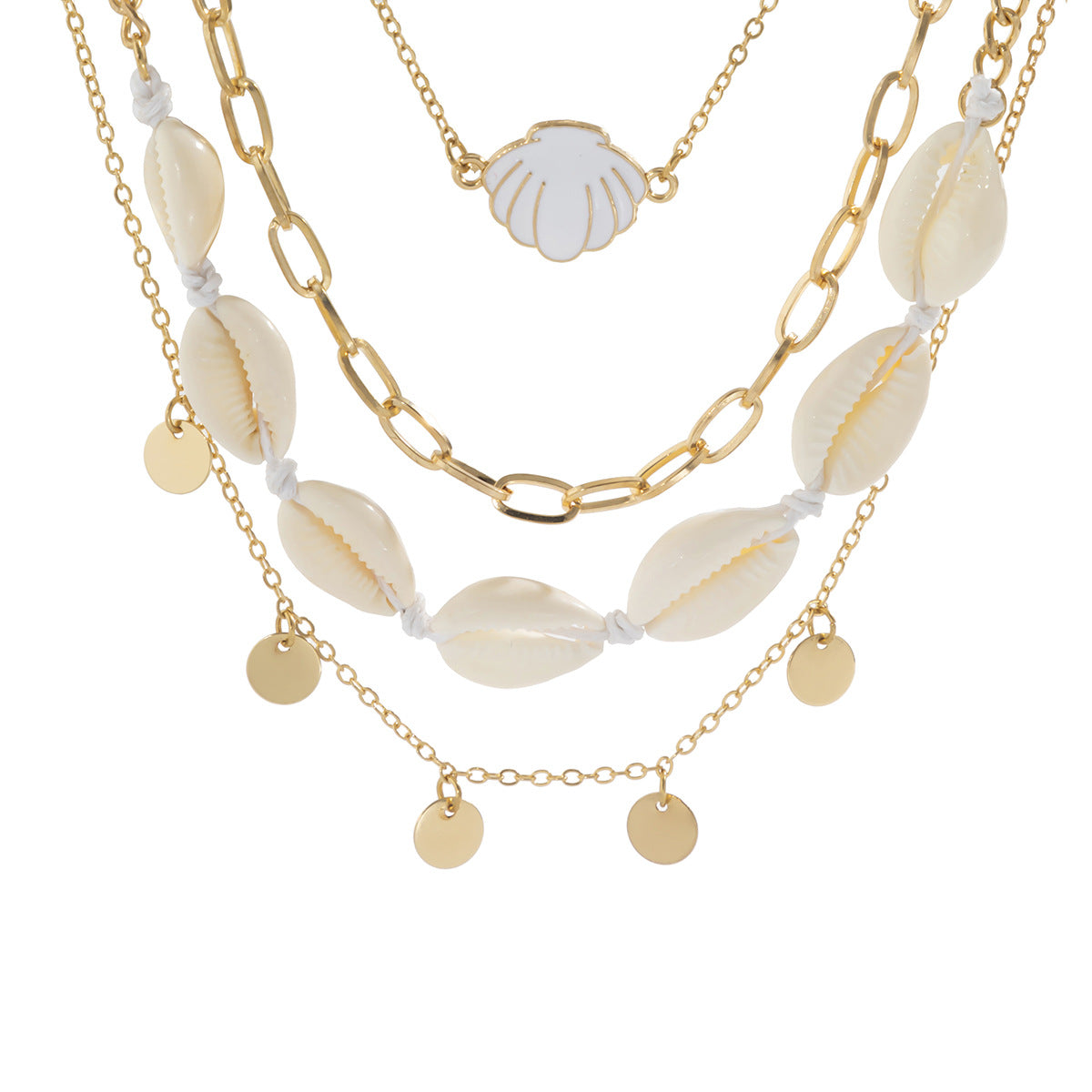 European and American Inspired Jewelry Set: Elegant Imitation Pearl Necklace with Beach Mermaid, Starfish Shell, and Vintage Vacation Accents