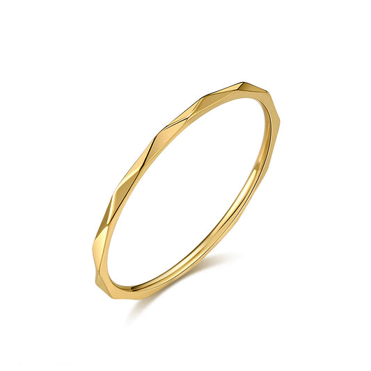 Planderful Titanium Ring Rhombus Style Stackable For Women Light Luxury Everyday Genie Jewelry