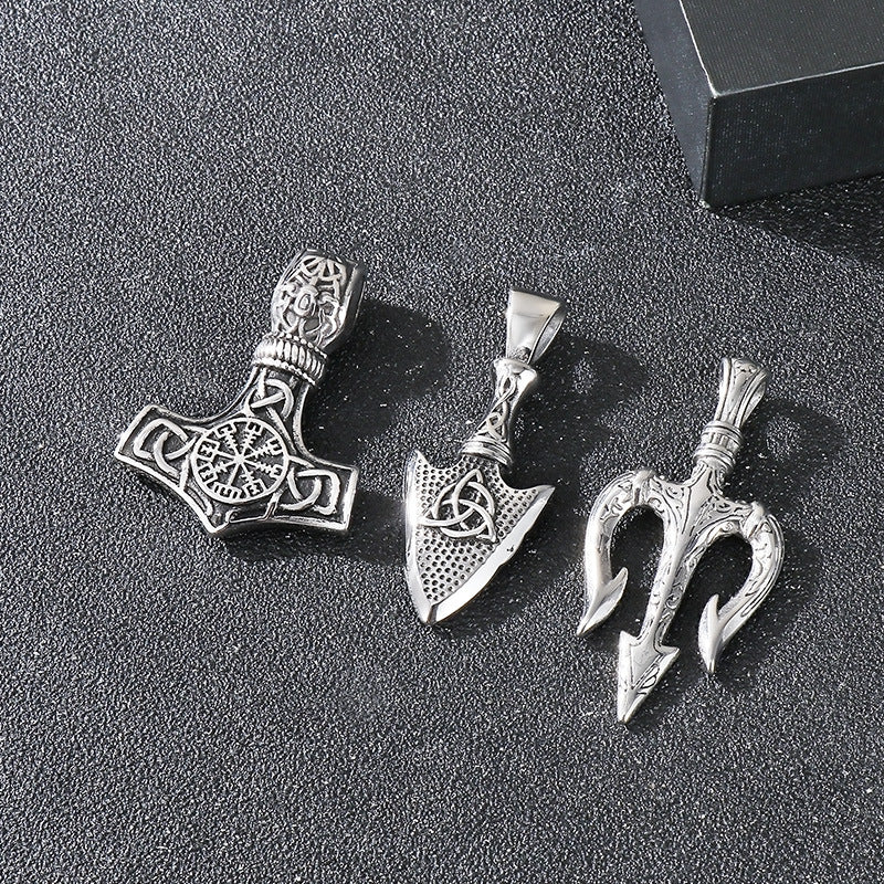 Planderful Norse Eye Of Horus Necklace Titanium For Men Bold