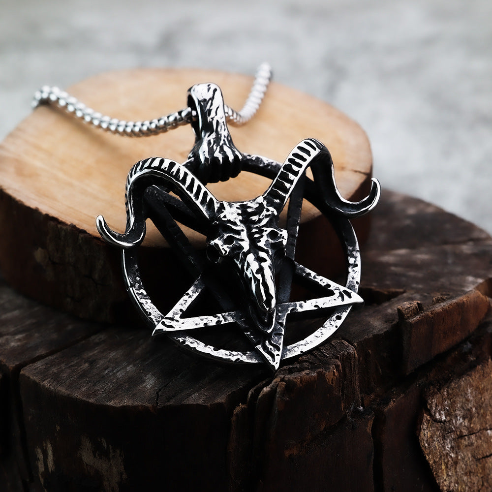 Cross-Border Satan Sheephead Hexagram Men's Pendant Steel