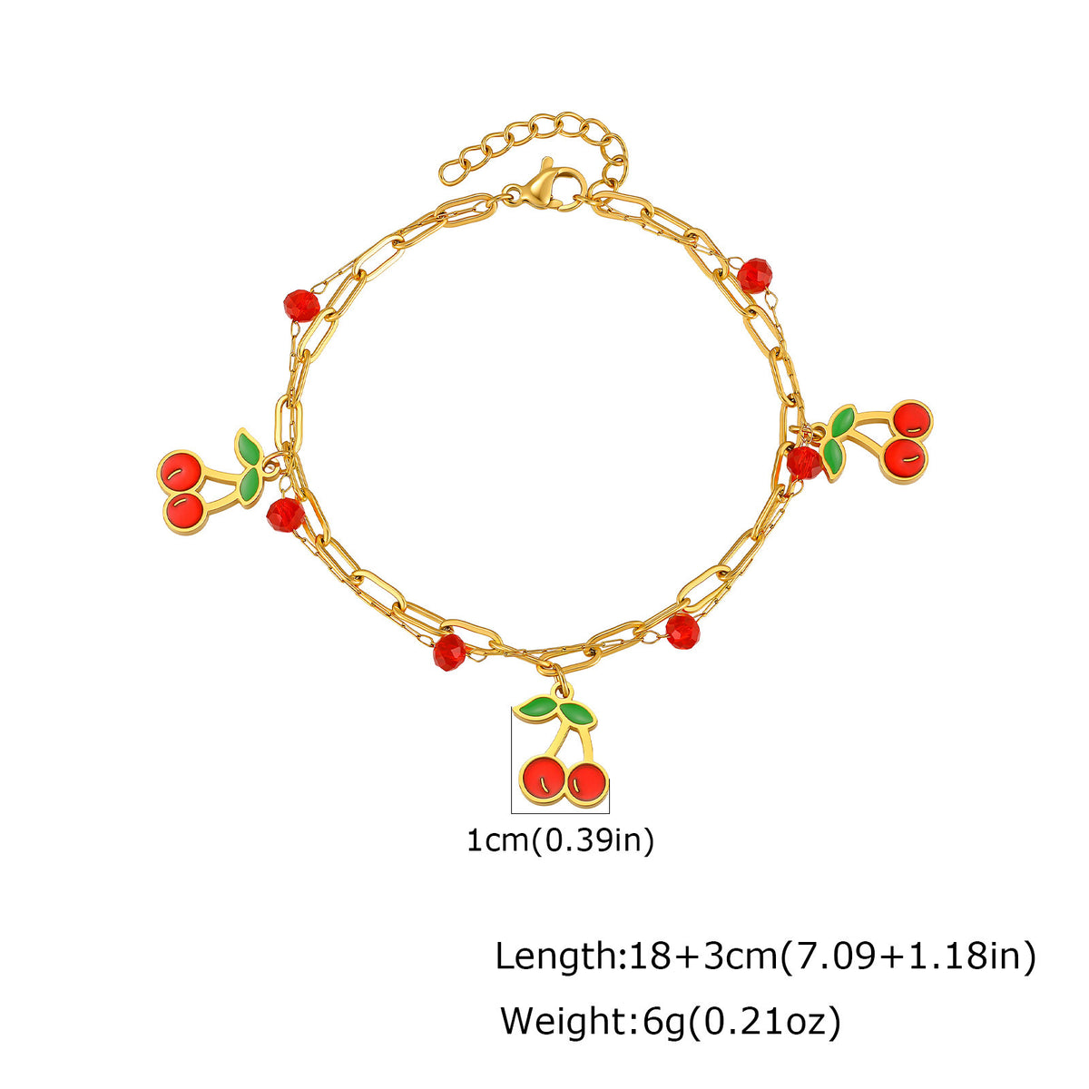 Korean Version Wind Cherry Stainless Steel Bracelet