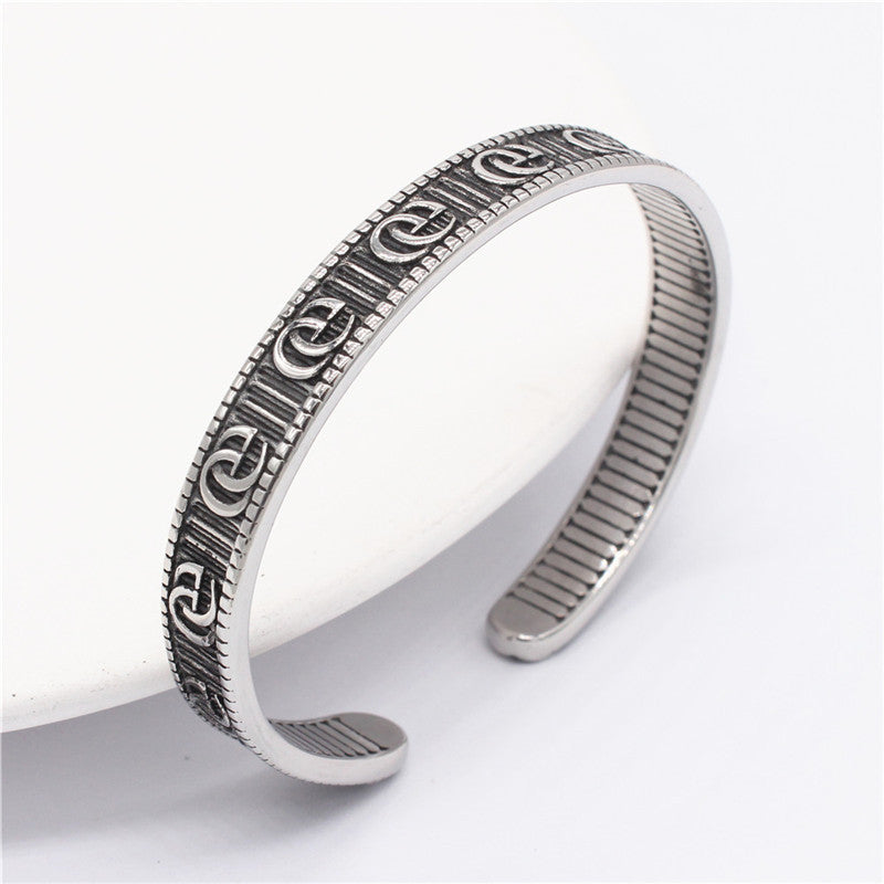 Planderful Titanium Steel Bracelet Eagle Feather Unisex Open Design For Men And Women Protection Statement