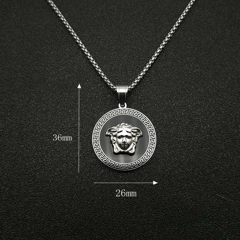 Planderful Everyday Genie Steel Necklace Greek Mythology Couples Pendant For Men And Women Hip Hop Style Unisex Gift