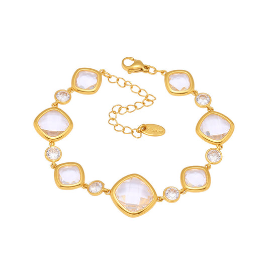 Planderful Czech Glass Bracelet Women Elegant Multi Section