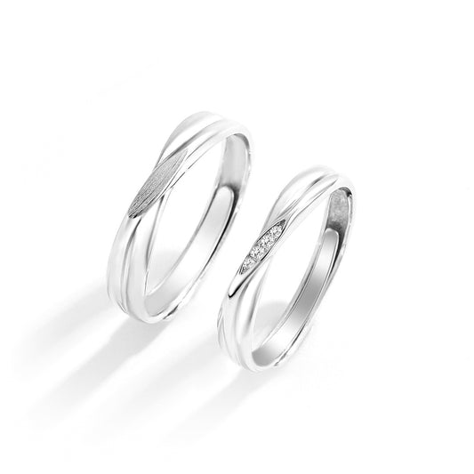 Planderful Everyday Genie Always Couple Ring 925 Sterling Silver – Adjustable Light Luxury Design