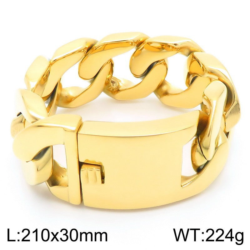 Planderful Exaggerated Wide Cuban Chain Necklace for Men