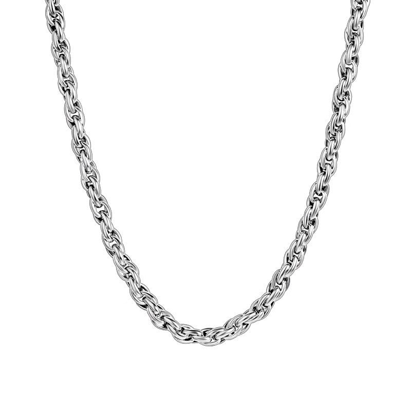 Planderful Jewelry Thick Steel Chain Necklace For Men And Women Clavicle Style Street Fashion Accessory