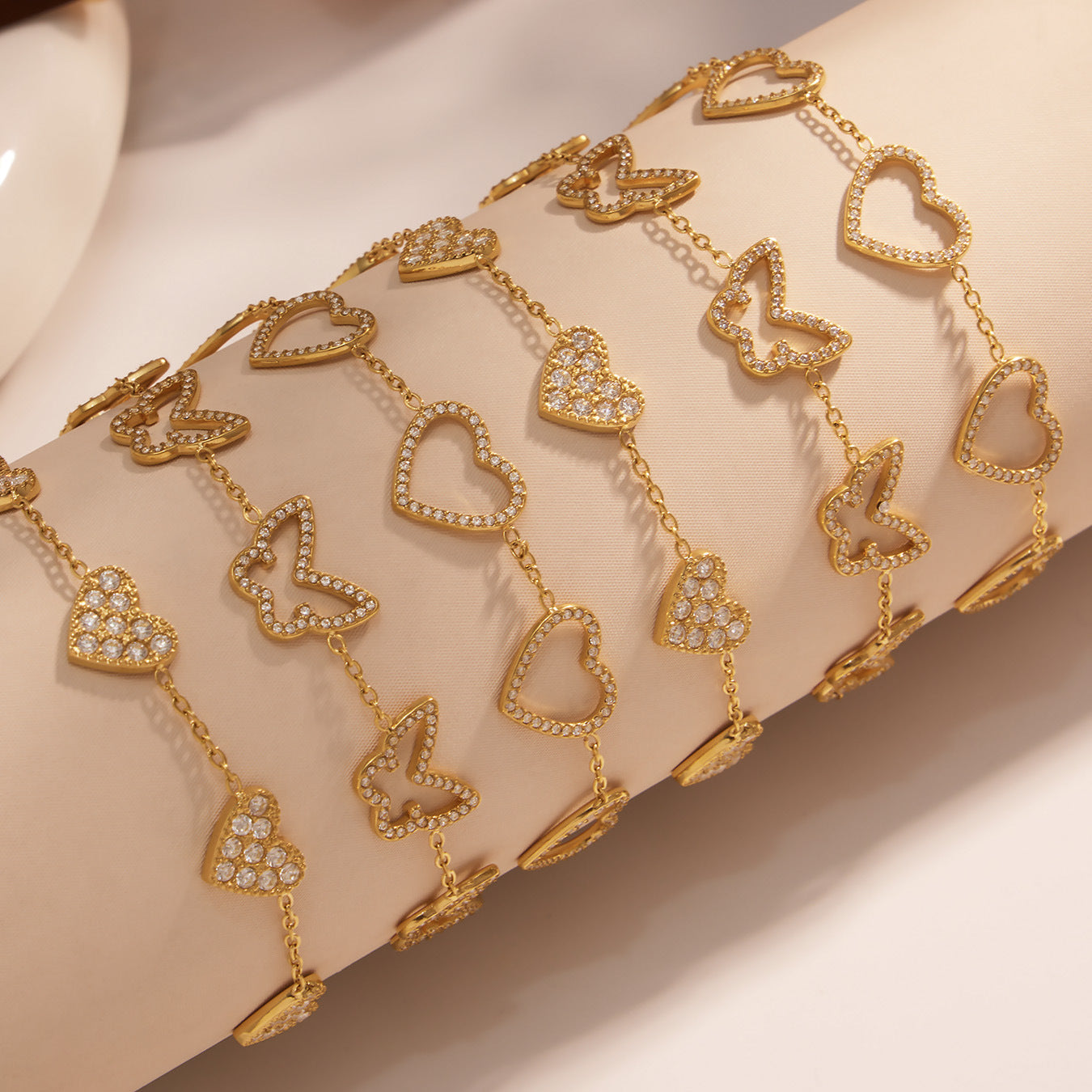 Planderful Zircon Bracelet for Girls Butterfly Charm