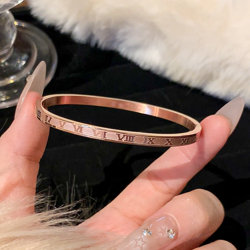 Planderful Jewelry Titanium Steel Zircon Bracelet