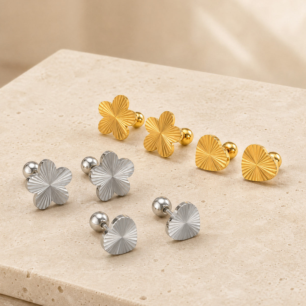 Stainless Steel Zircon Earrings