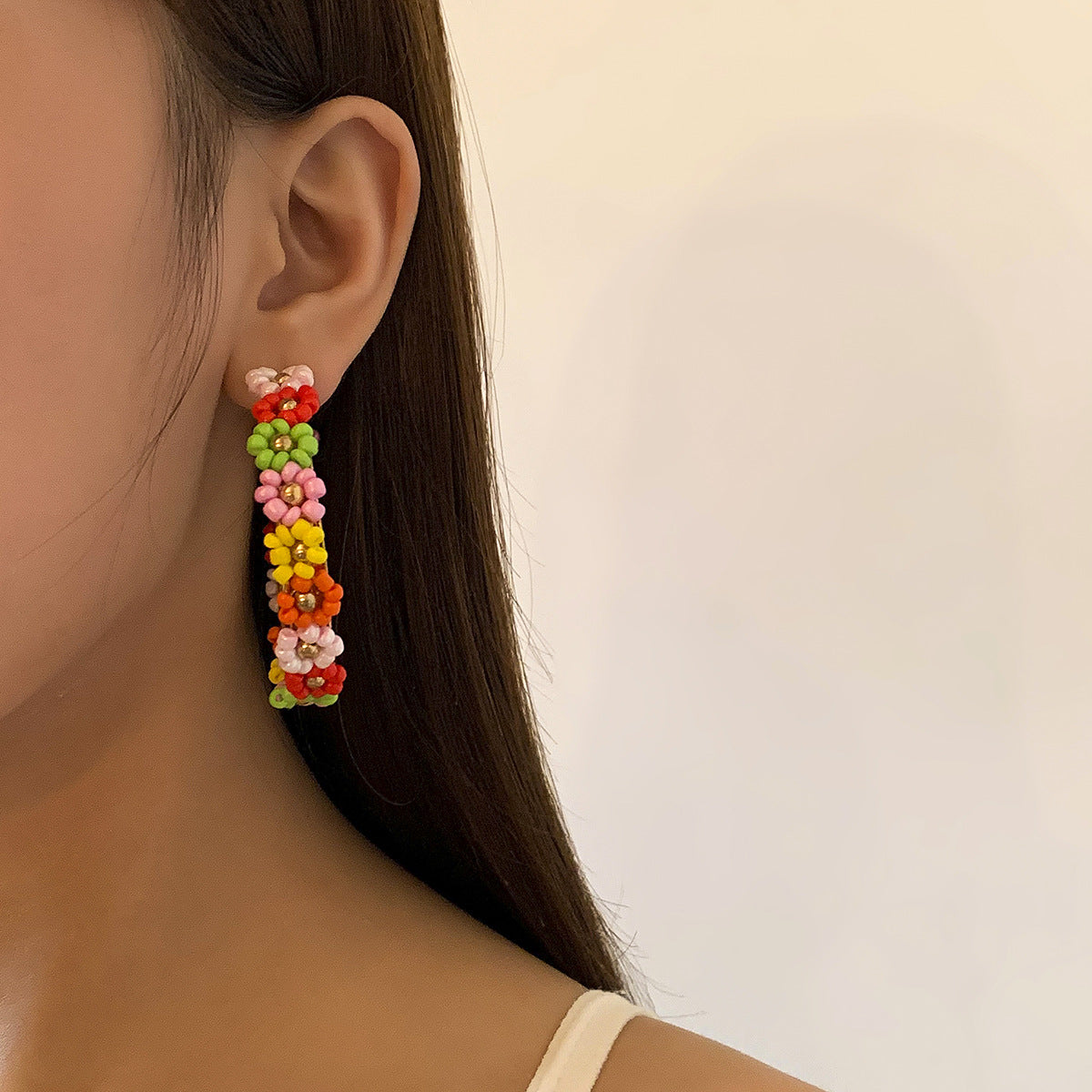 Daisy Hoop Earrings with Vienna Verve Charm