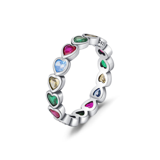 925 Sterling Silver Vintage Heart Ring