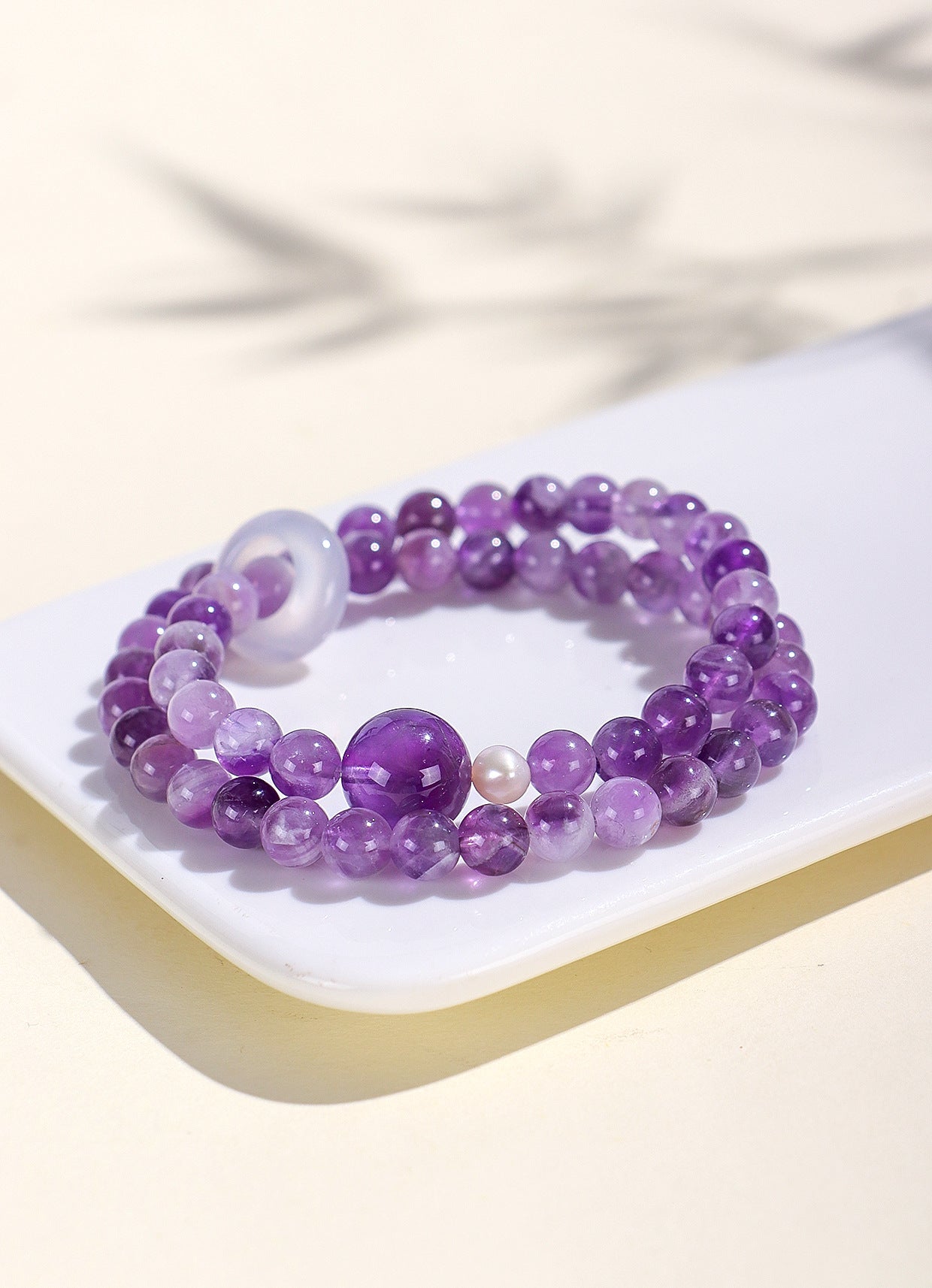 Planderful Fortune's Favor Bracelet – Elegant Agate and Amethyst Design