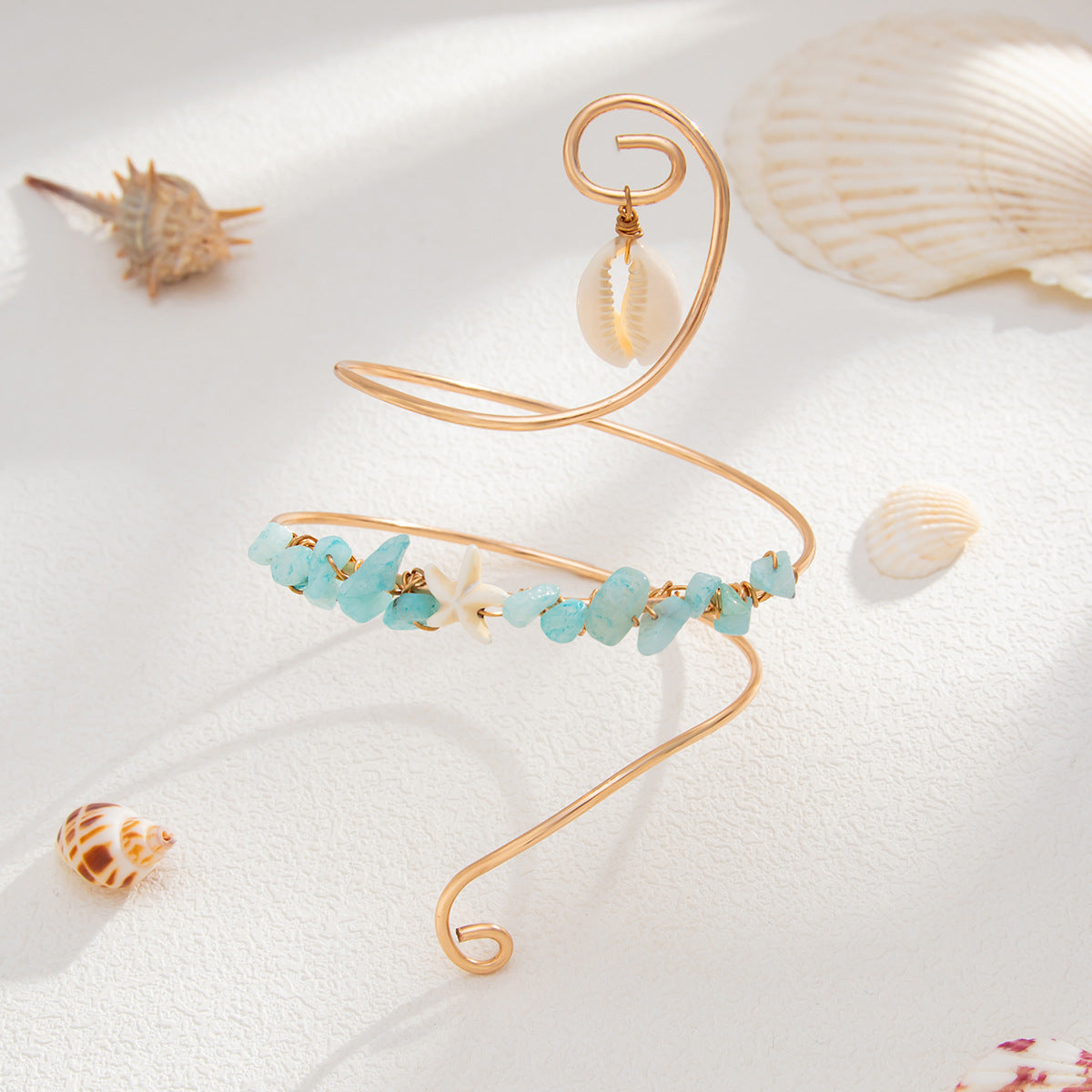 Planderful Vienna Verve Bracelet – Irregular Gravel Design with Metal Thread