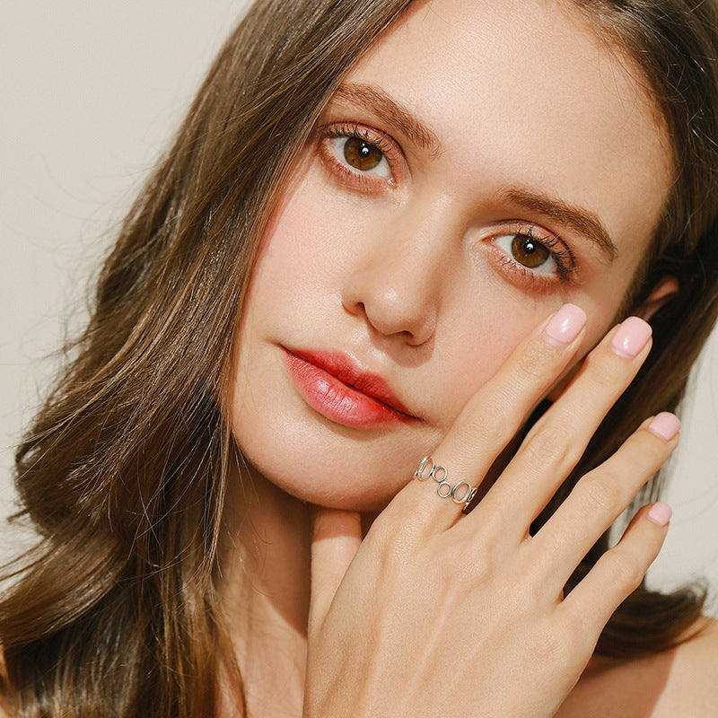 Everyday Genie Sterling Silver Niche Design Circle Ring for Women, Size 5-9