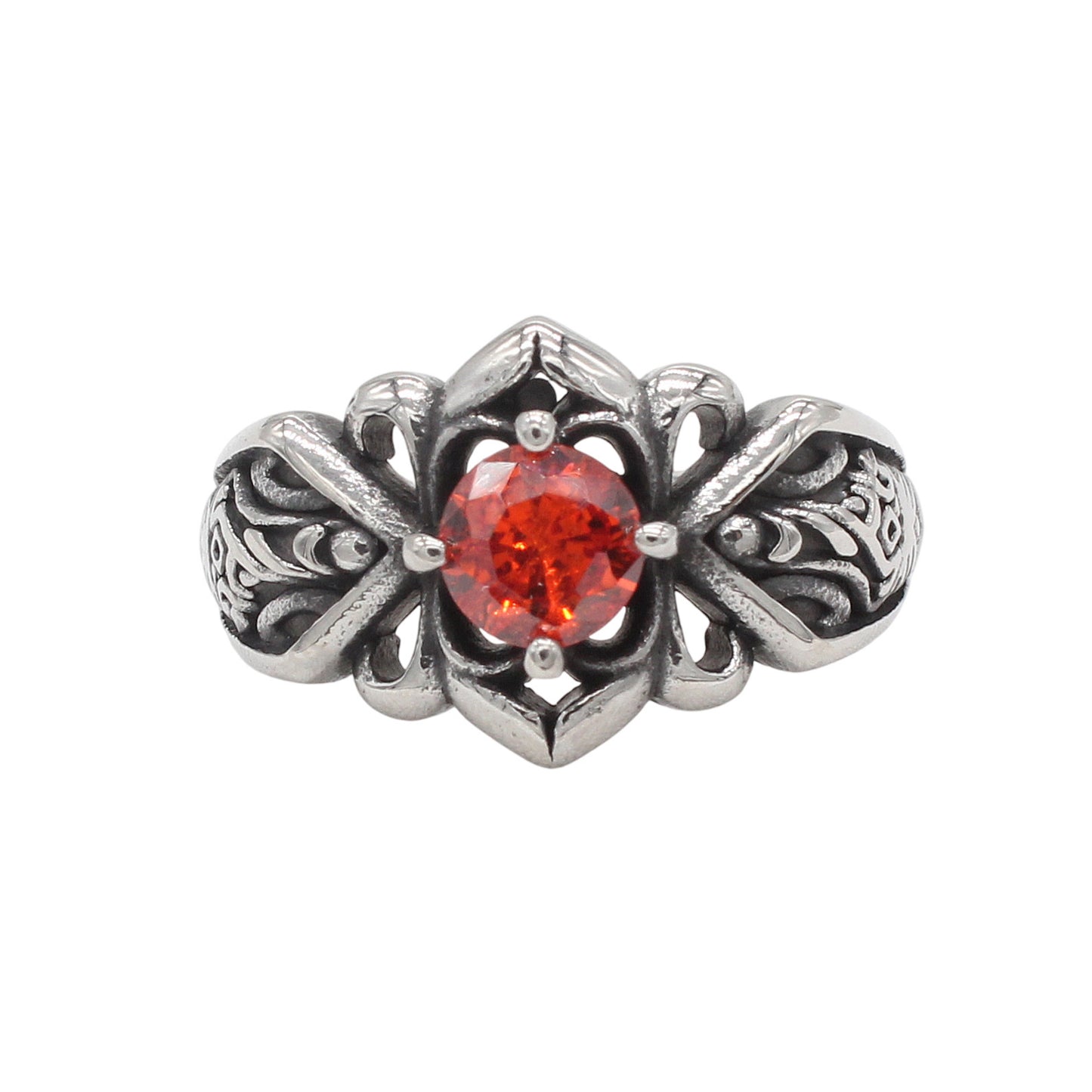 Planderful Jewelry Vintage Zircon Ring In Stainless Steel Size 7 To 12 For Everyday Wear And Gift