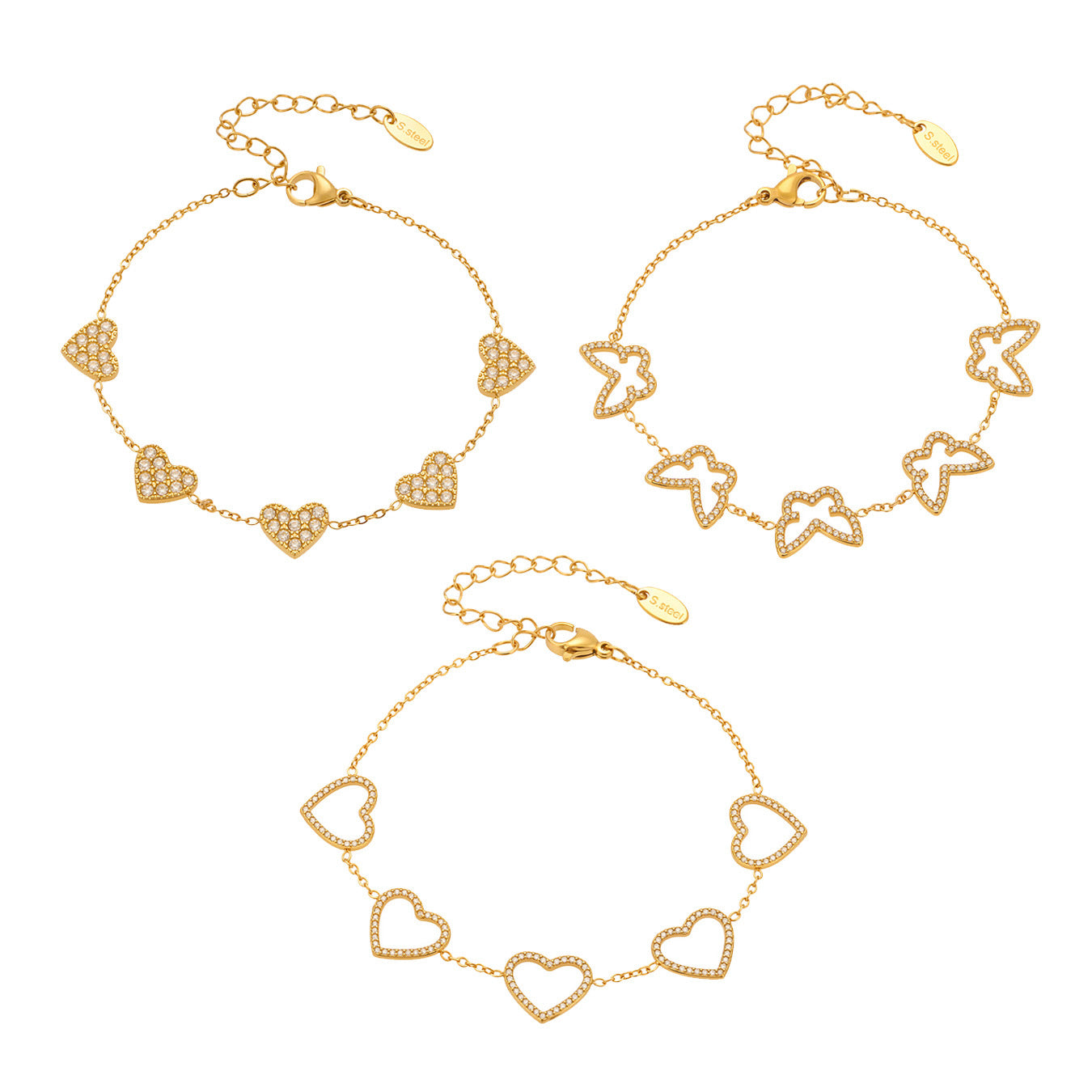 Planderful Zircon Bracelet for Girls Butterfly Charm