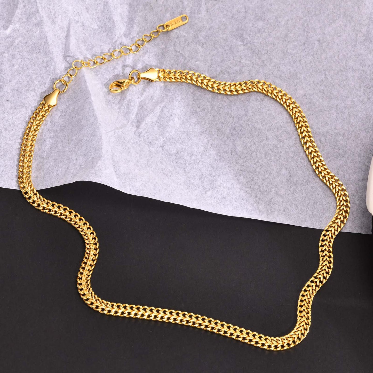 Cross-Border Jewelry Ins Wind 18K Gold Necklace Women's Jewelry