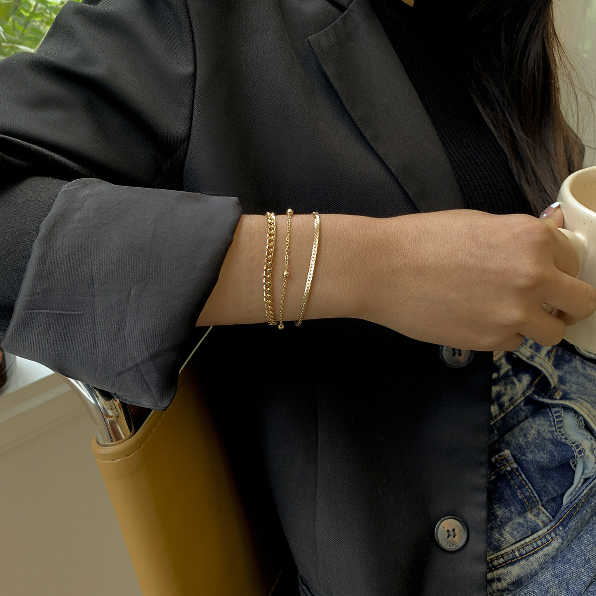 Planderful Snake Bone Chain Bracelet For Women Hollow Design Statement Jewelry Vienna Verve Collection