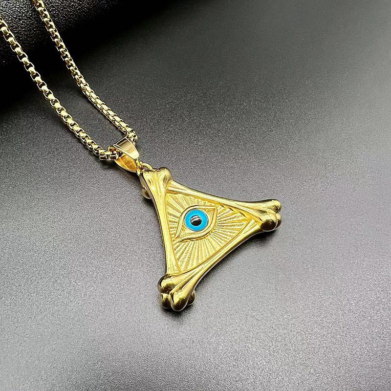 Gold-Plated Stainless Steel Necklace - Statement Punk