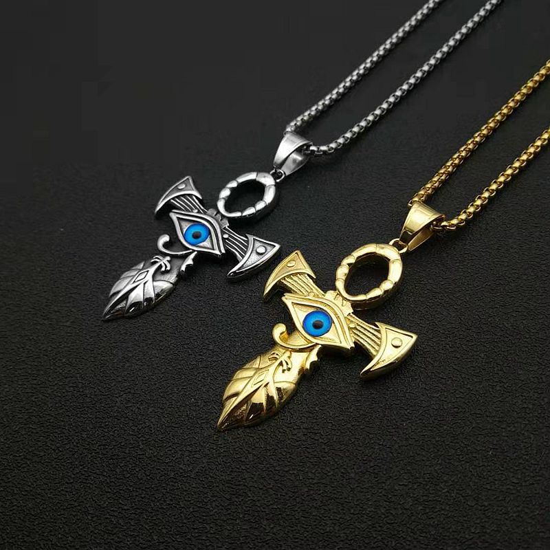 Titanium Steel Necklace – Statement Cross Pendant