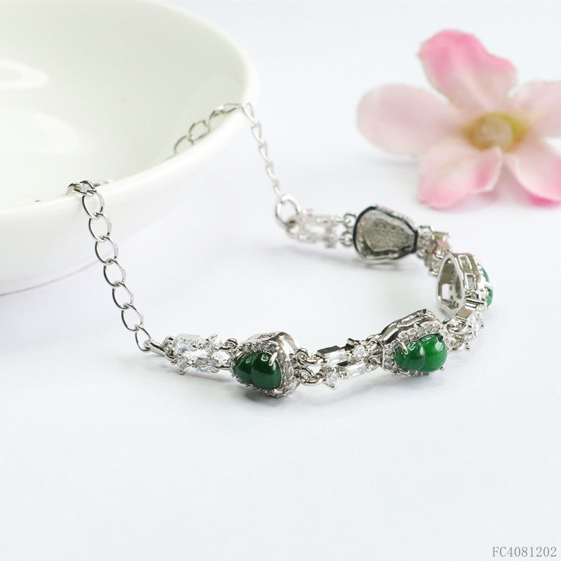 Jadeite Gourd 5*7 mm Bracelet