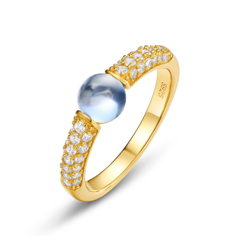 S925 Sterling Silver Colored Crystal Signature Ring