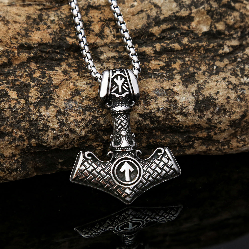 Foreign Trade Jewelry Men's Titanium Steel Viking Necklace