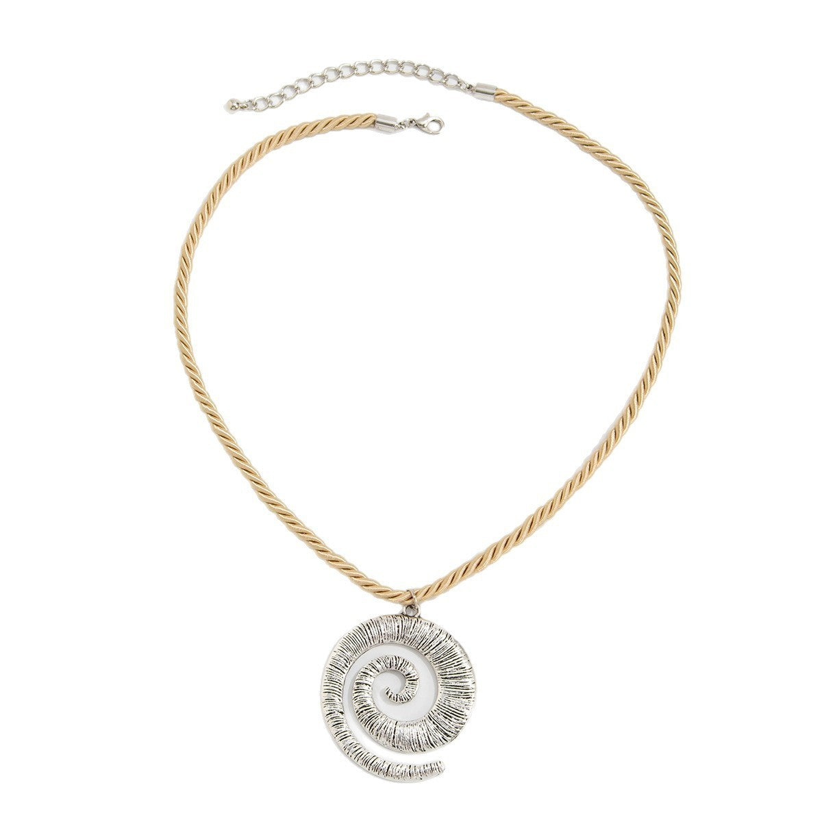Lava Cross & Ocean Pearl Fringe Necklace