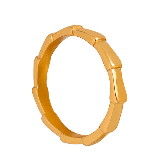 Bamboo Stackable Ring with Timeless Medieval Charm
