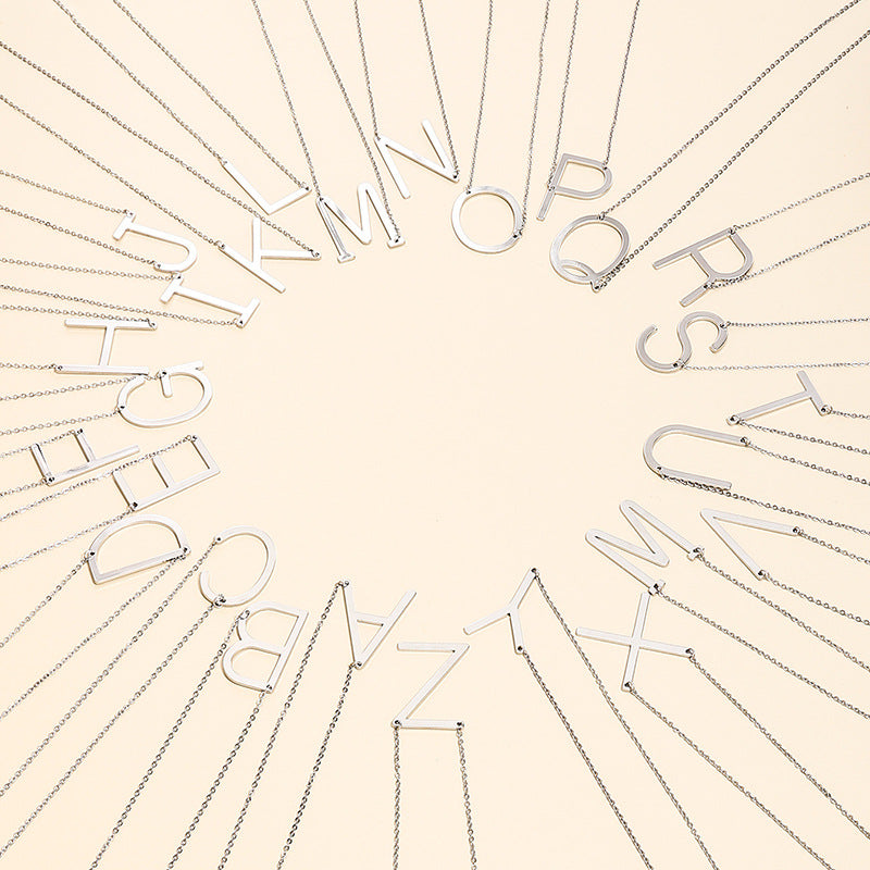 Metal Letter Pendant Necklace - Vienna Verve Collection