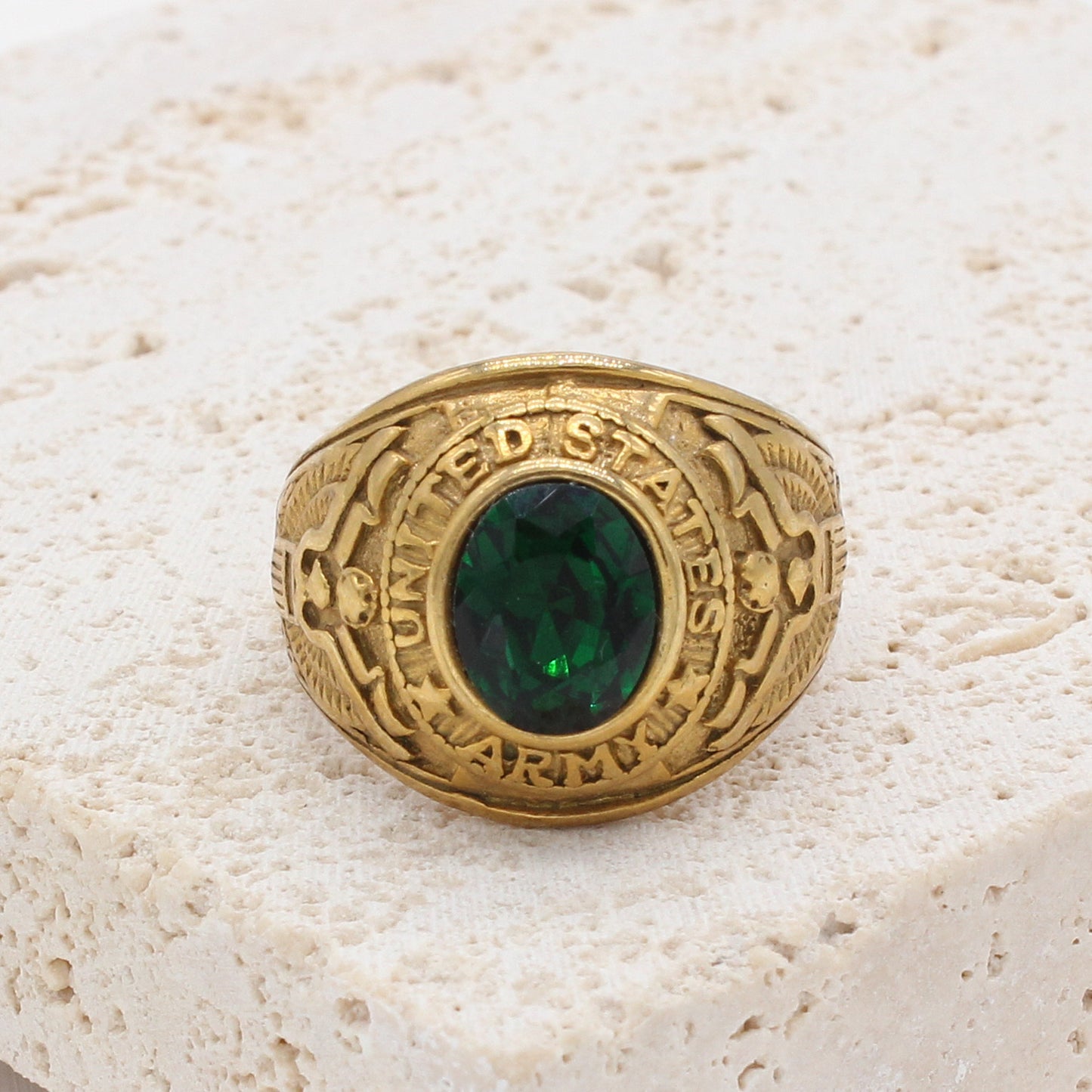 Personalized Retro GI Zircon Ring For Men And Women By Planderful Everyday Genie Protection Statement