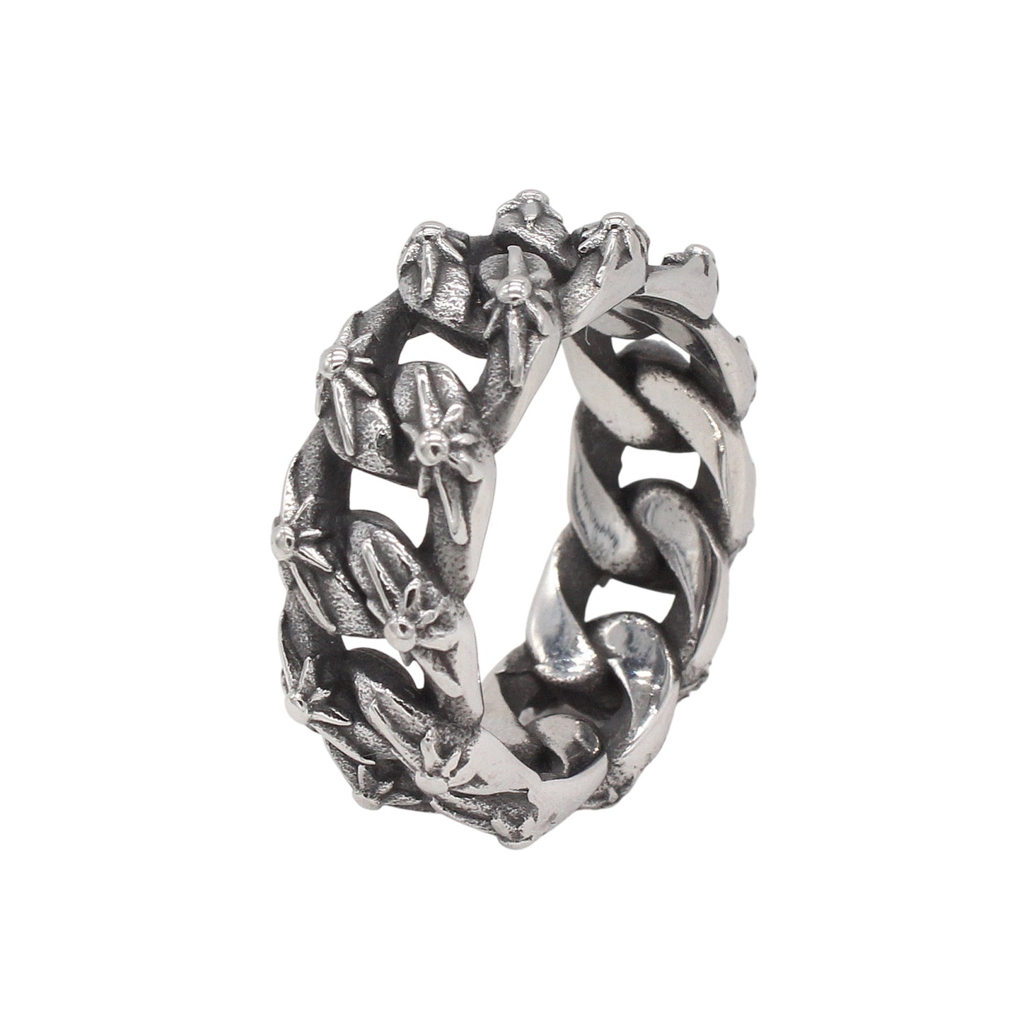 Planderful Jewelry Mens Vintage Steel Ring