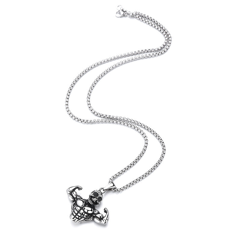Steel Necklace – Statement Men’s Halloween Pendant