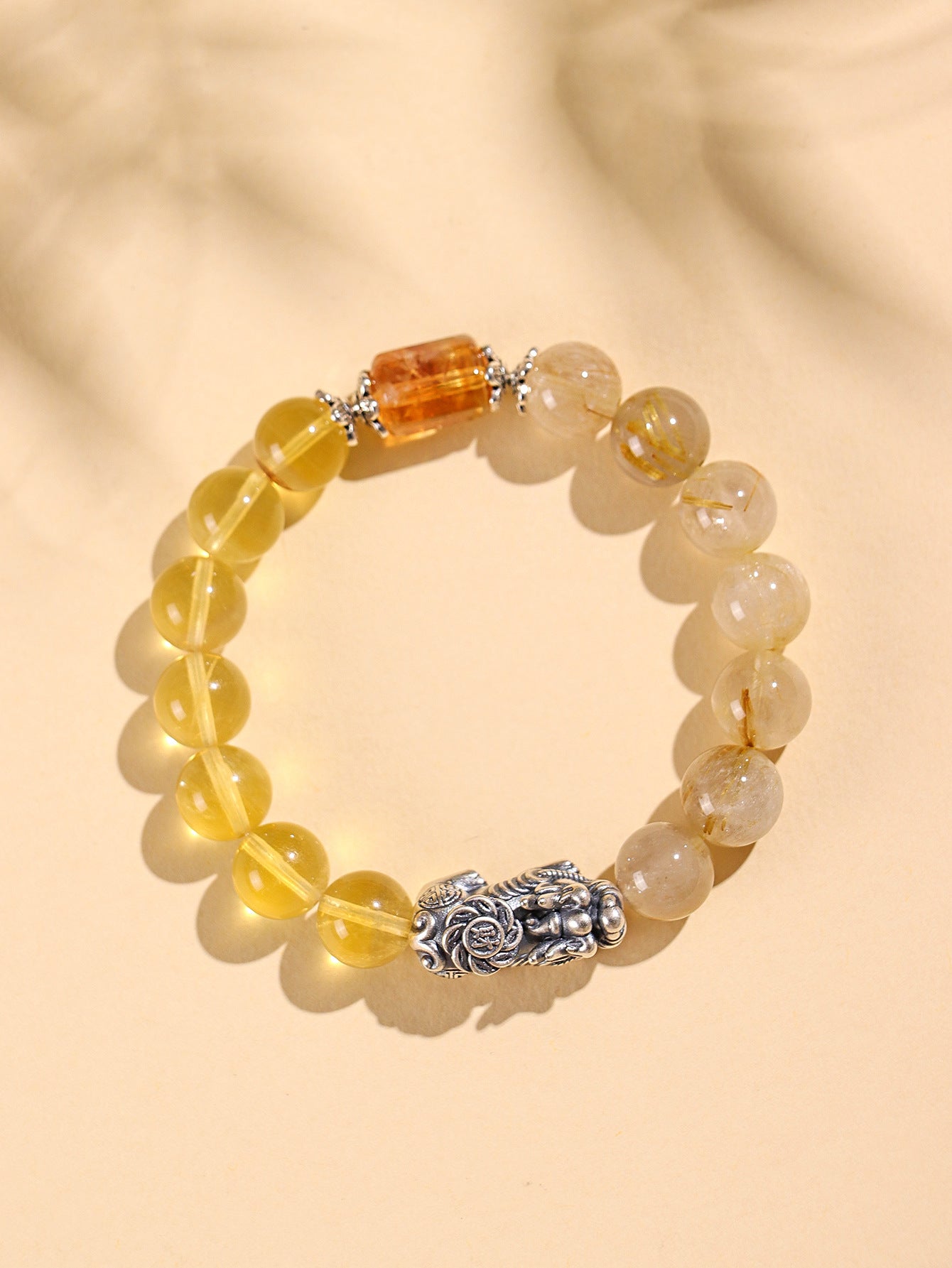 Planderful Fortune's Favor Bracelet – Unique Citrine Design with Crystal Accents