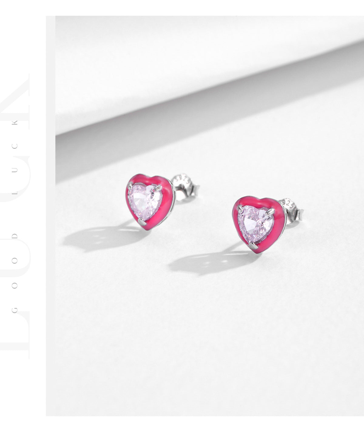 925 Sterling Silver Crushed-Ice Zircon Stud Earrings