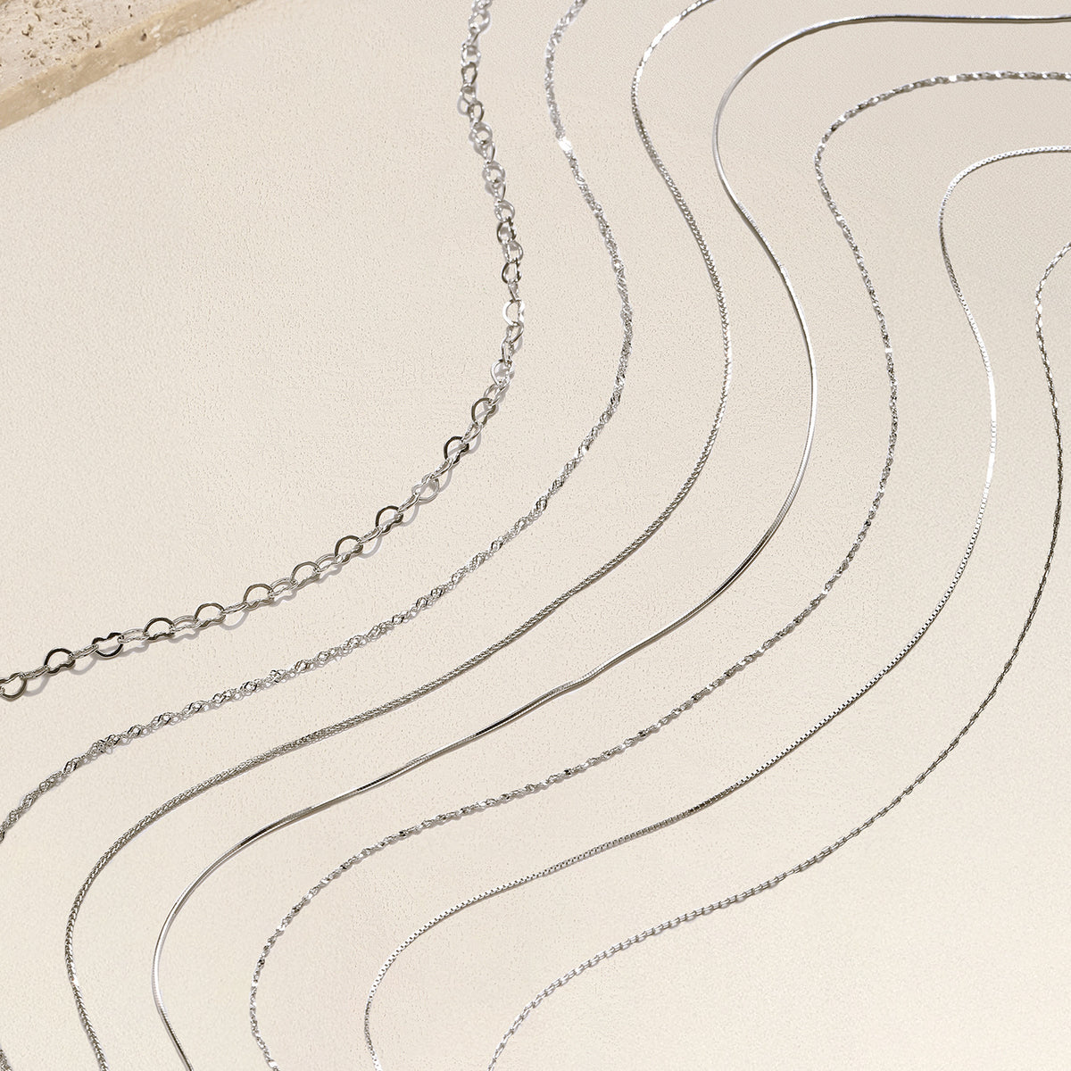925 Sterling Silver Pendant-Free Chain Necklace