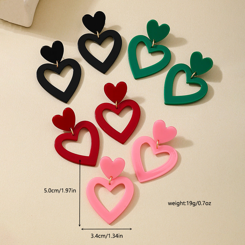 Planderful Vienna Verve Earrings – Personalized Acrylic Love Pendant Design