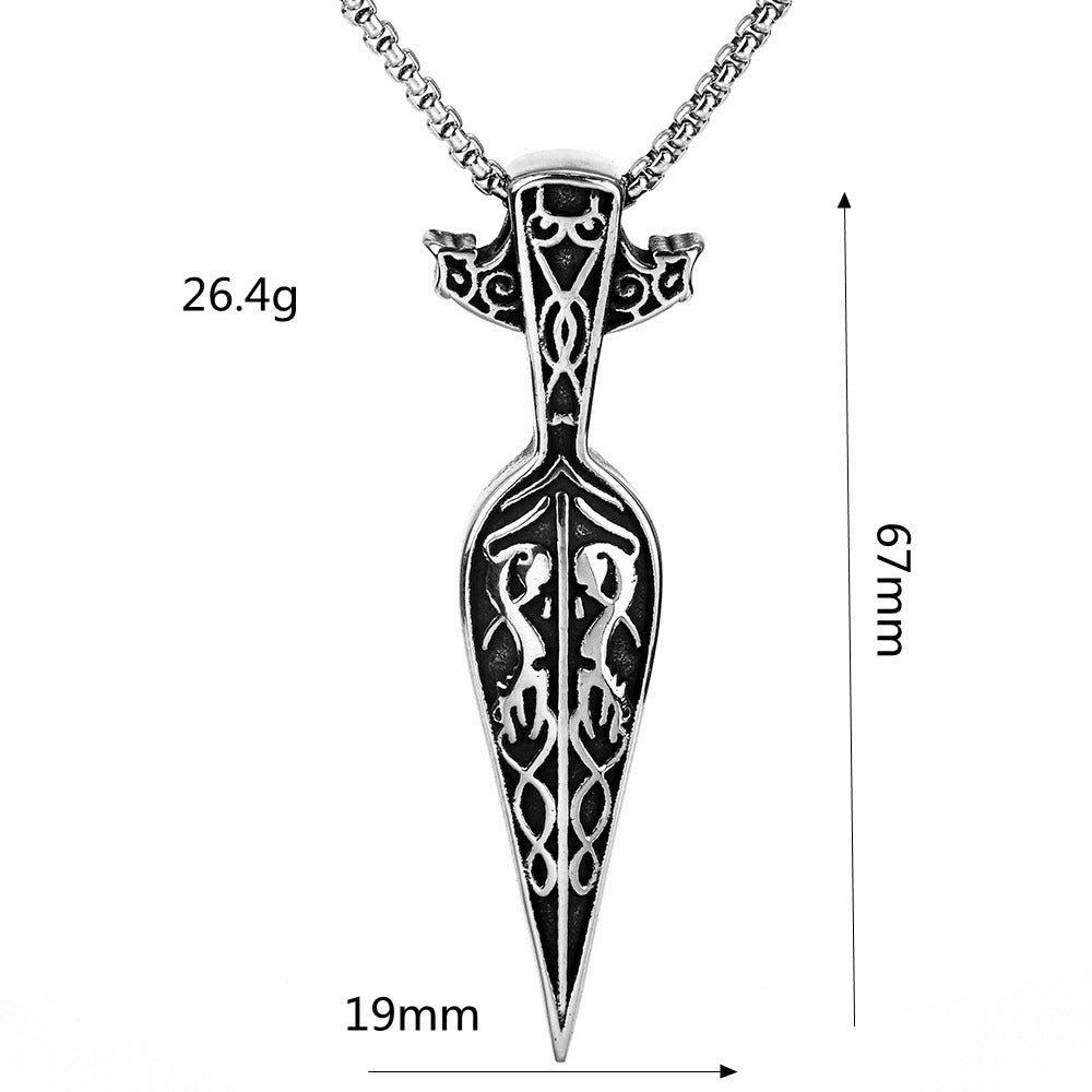 Vintage Viking Stainless Steel Men's Pendant Necklace