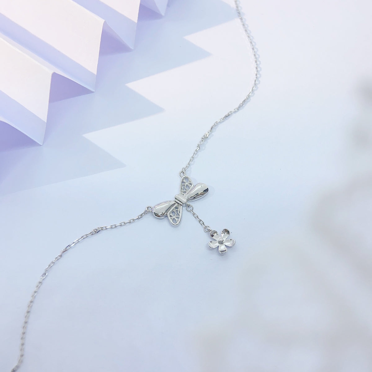 925 Bow 925 Sterling Silver Pendant Necklace